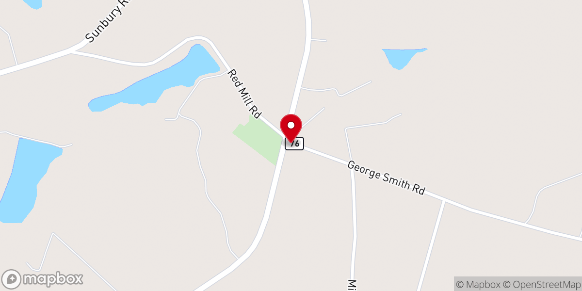 Map showing location of Antioch Baptist Church