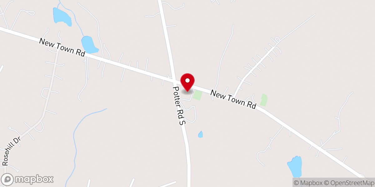 Map showing location of Oak Grove Baptist Church