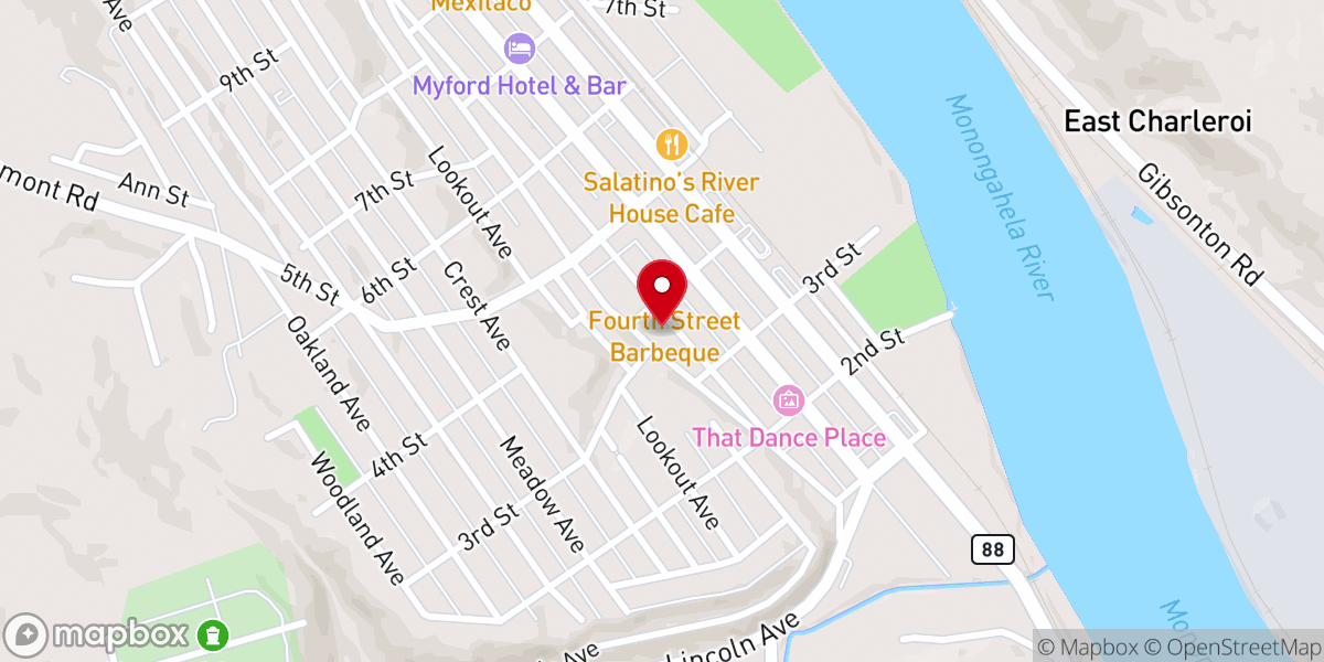 Map showing location of St John's Lutheran Church