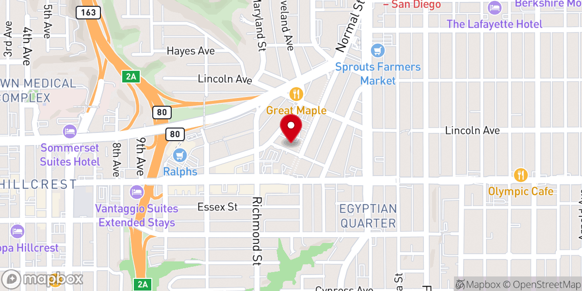 Map showing location of Assembly of God Calvary Temple