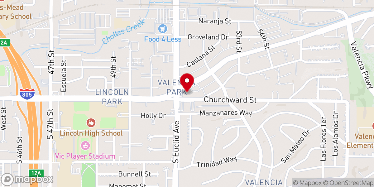 Map showing location of Saint Rita Catholic Church