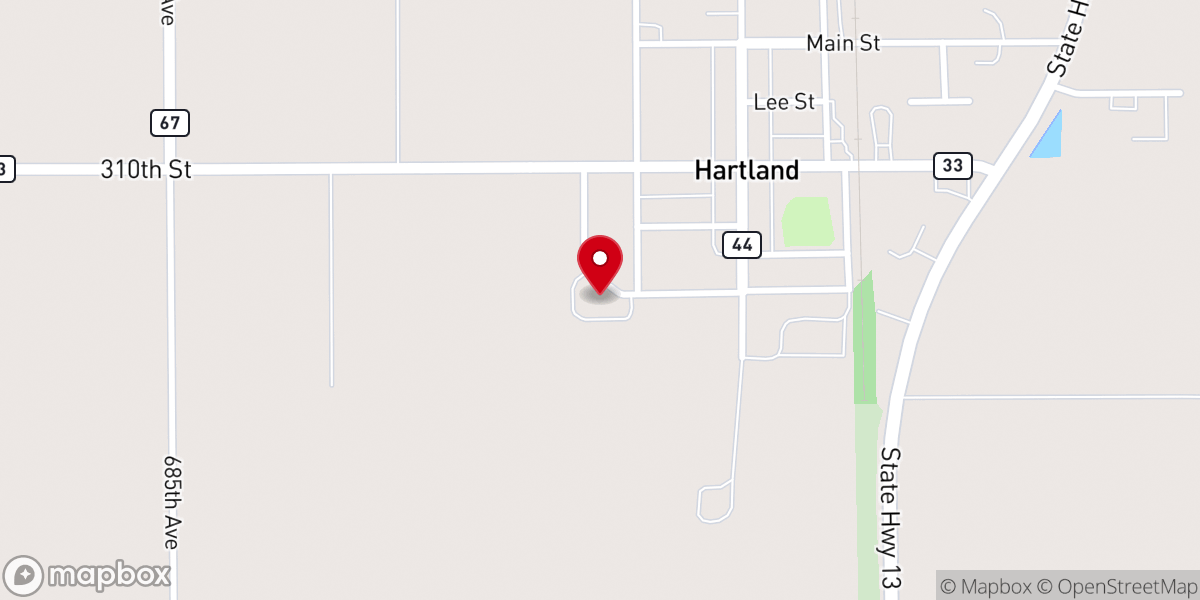 Map showing location of Cross of Glory Lutheran Church