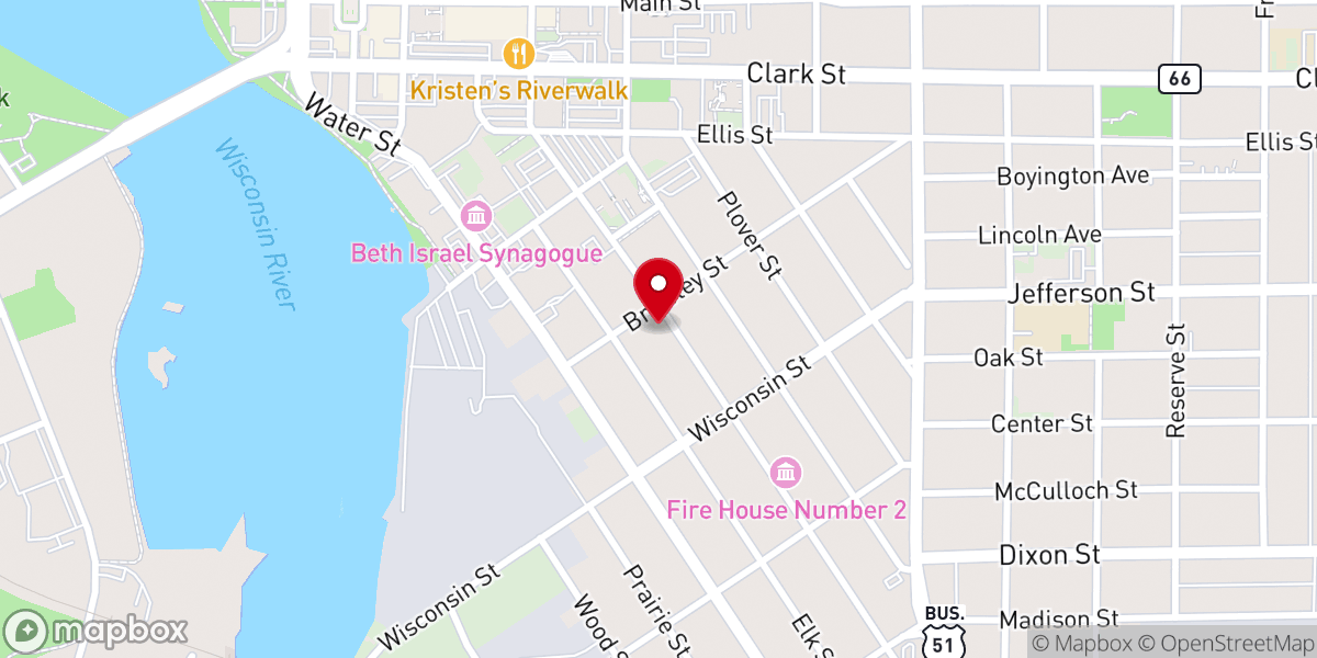 Map showing location of First English Lutheran Church