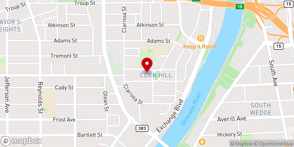 Map showing location of Immaculate Conception / St. Bridget's Church