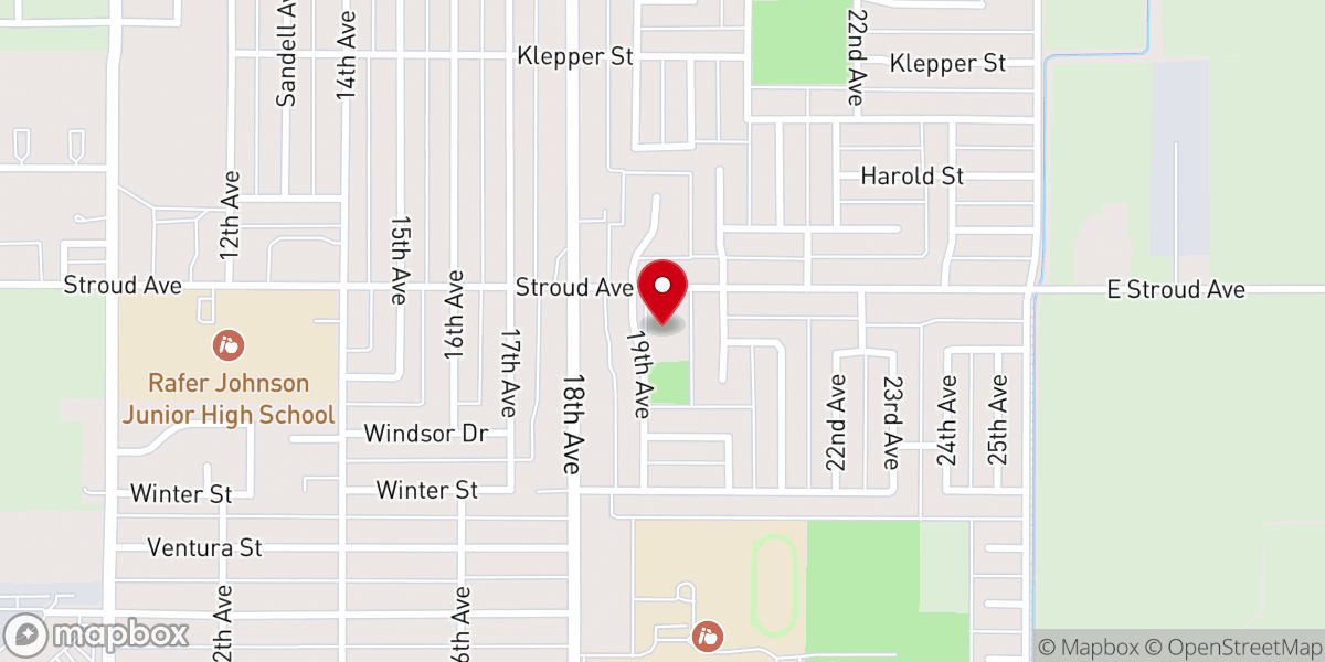 Map showing location of Orchard Bible Fellowship