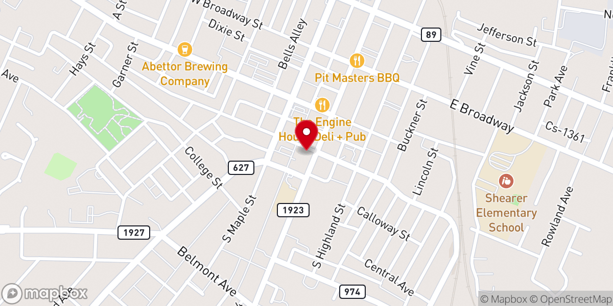Map showing location of First United Methodist Church