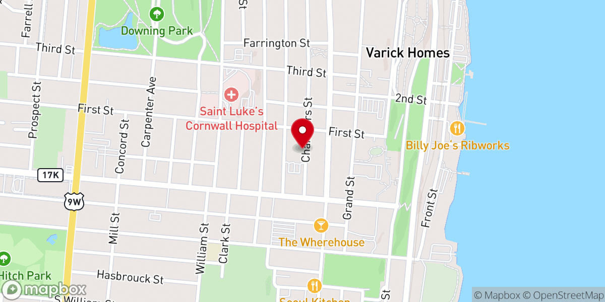 Map showing location of Holy Deliverance Apostolic Temple