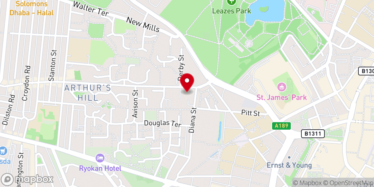 Map showing location of International Harvest Church
