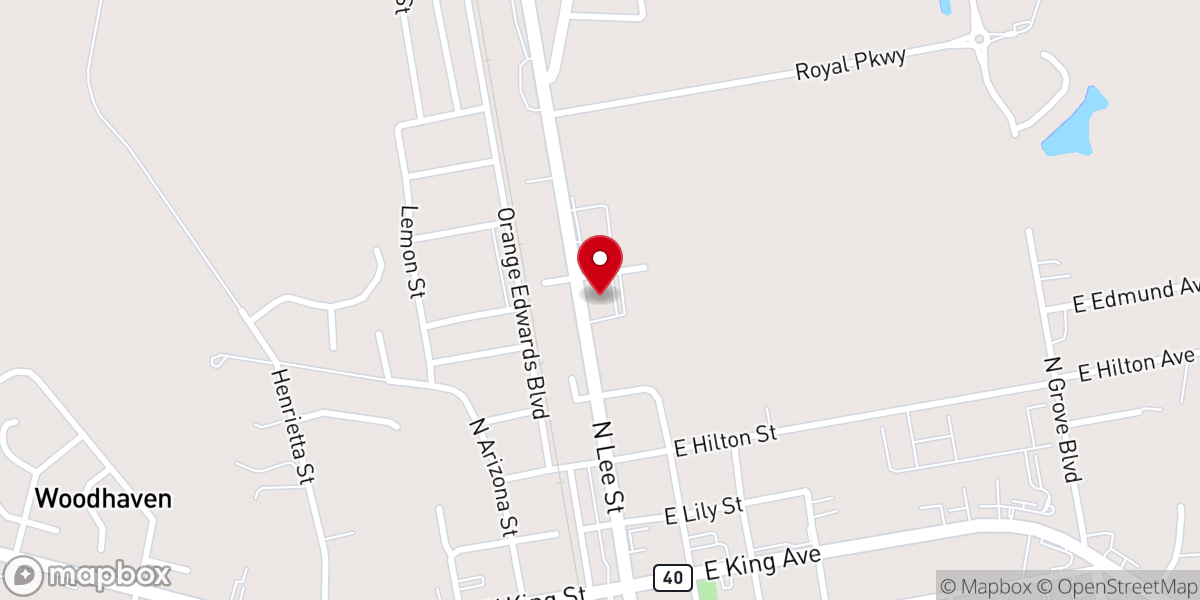 Map showing location of First African Missionary Baptist Church