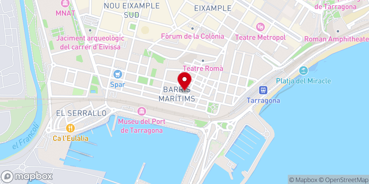 Map showing location of Iglesia Casa de Oración