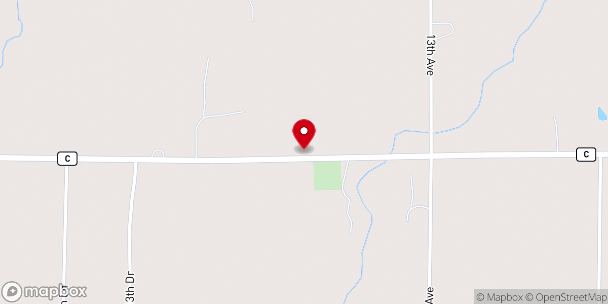 Map showing location of Big Flats Community Church