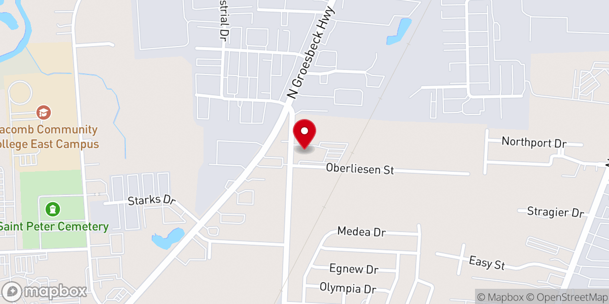 Map showing location of Cross Point Church