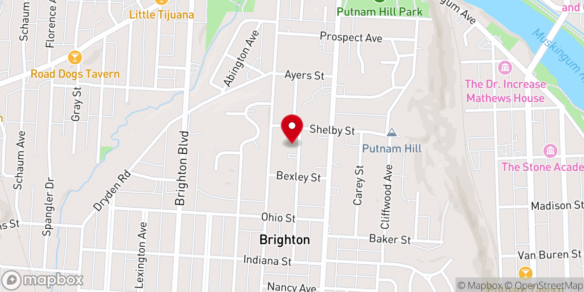 Map showing location of Trinity Full Gospel Church