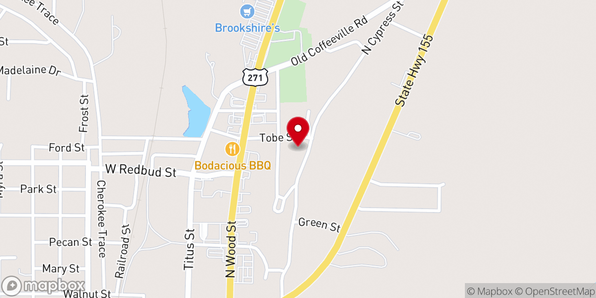 Map showing location of Cypress Church of Christ