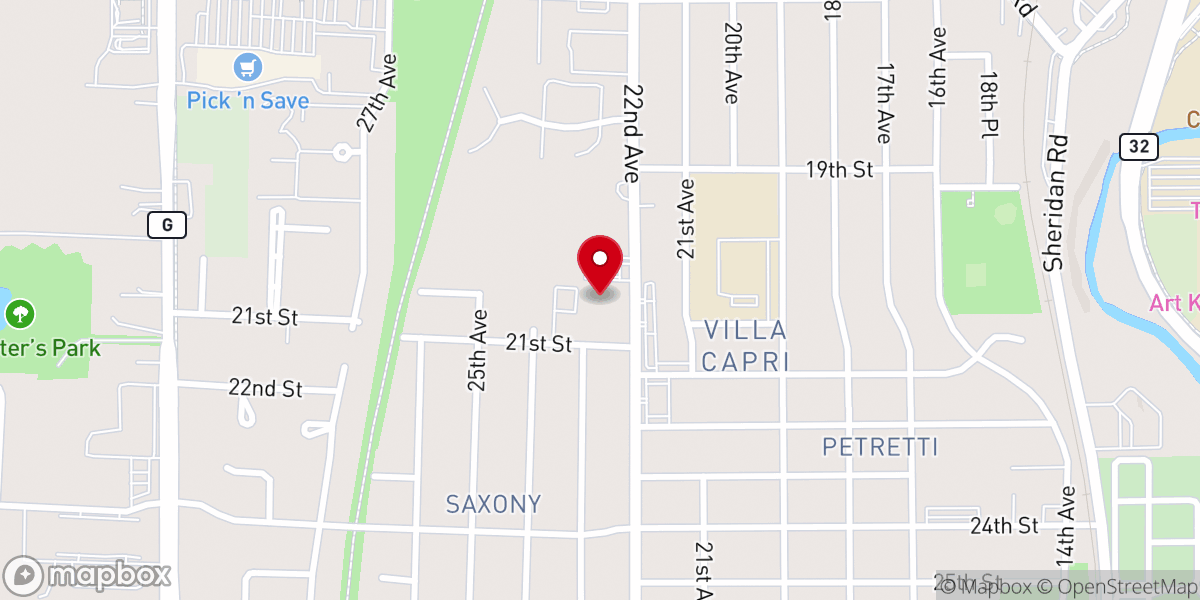Map showing location of Messiah Lutheran Church