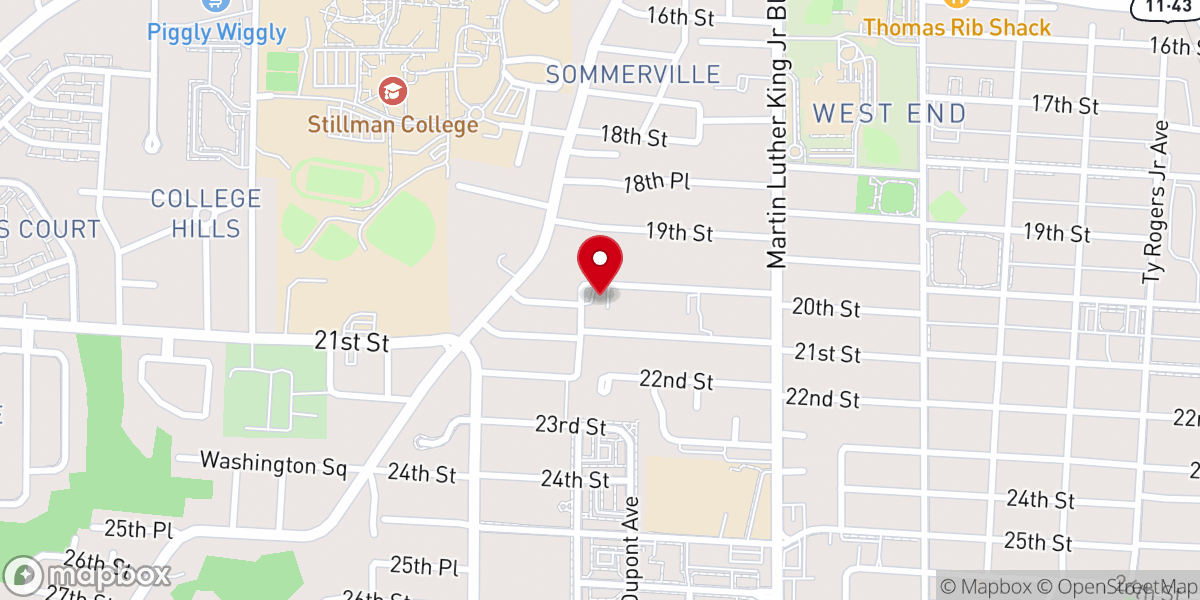Map showing location of New Enoch Baptist Church