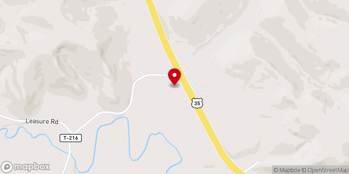 Map showing location of Pleasant Valley Baptist Church
