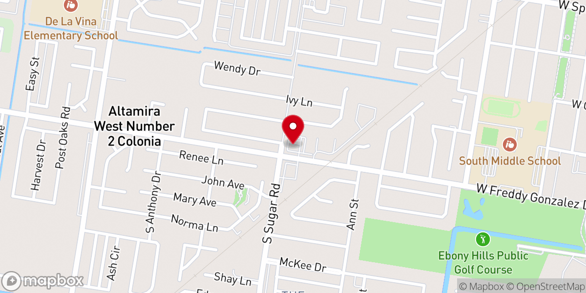 Map showing location of Iglesia La Vida Verdadera