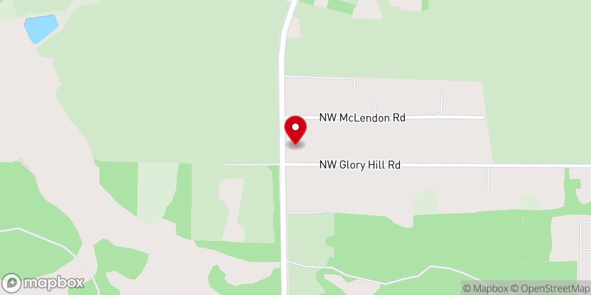 Map showing location of Glory Hill Holiness Church