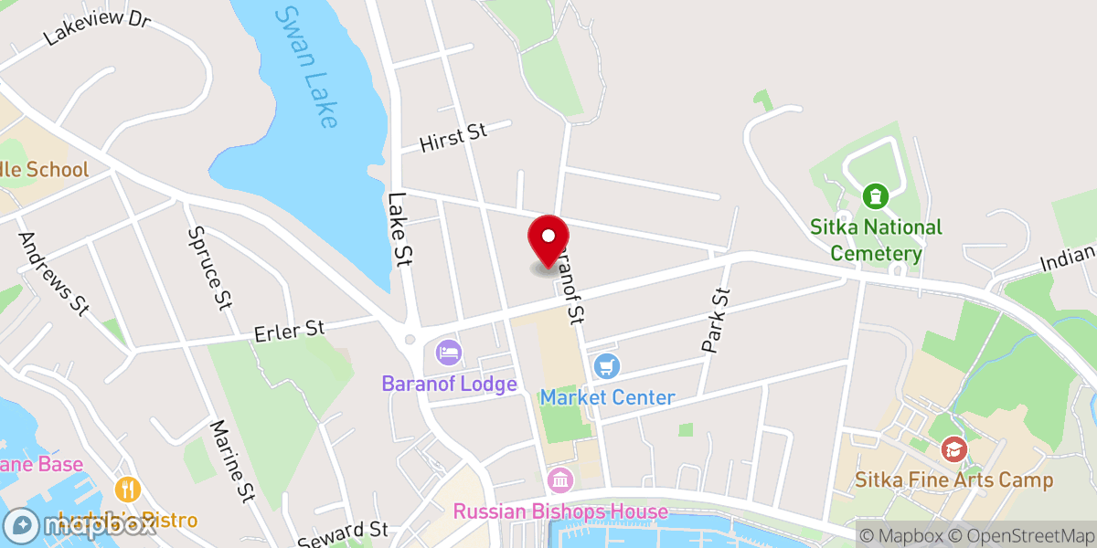 Map showing location of First Presbyterian Church
