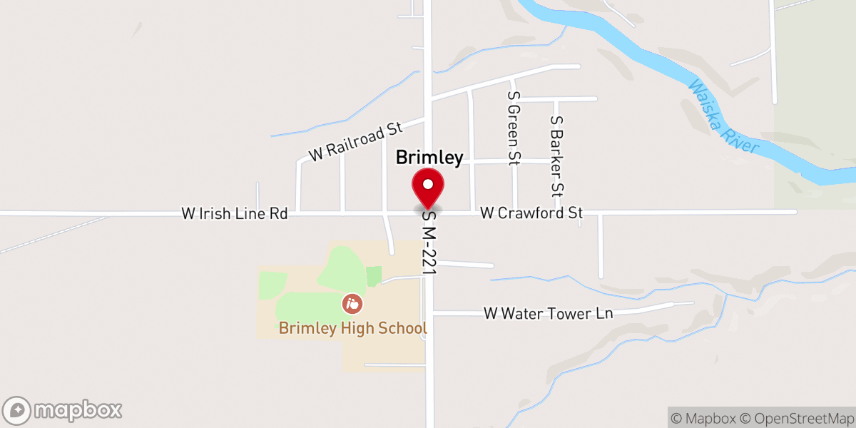 Map showing location of Superior Township