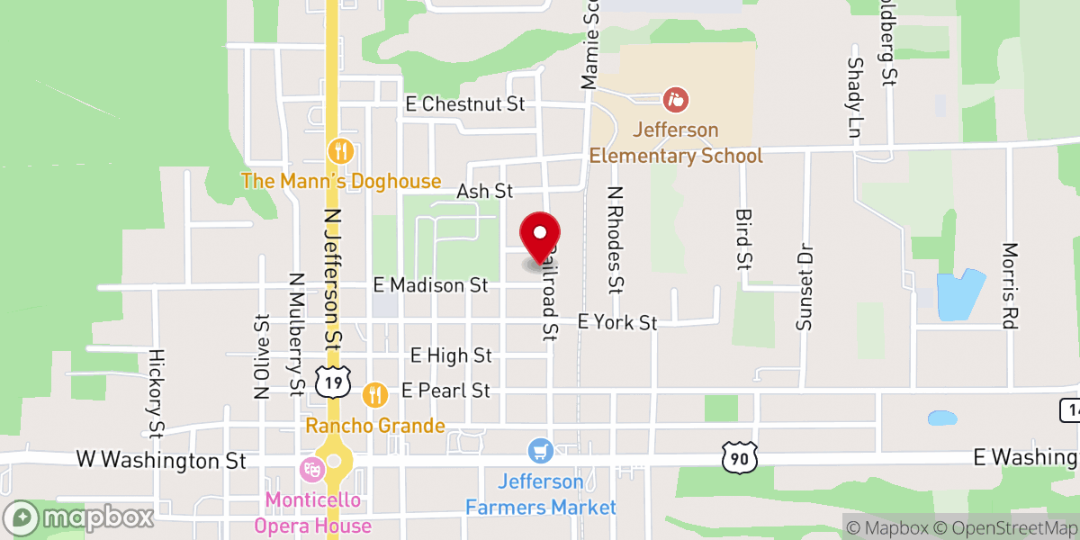 Map showing location of Northside Church of Christ