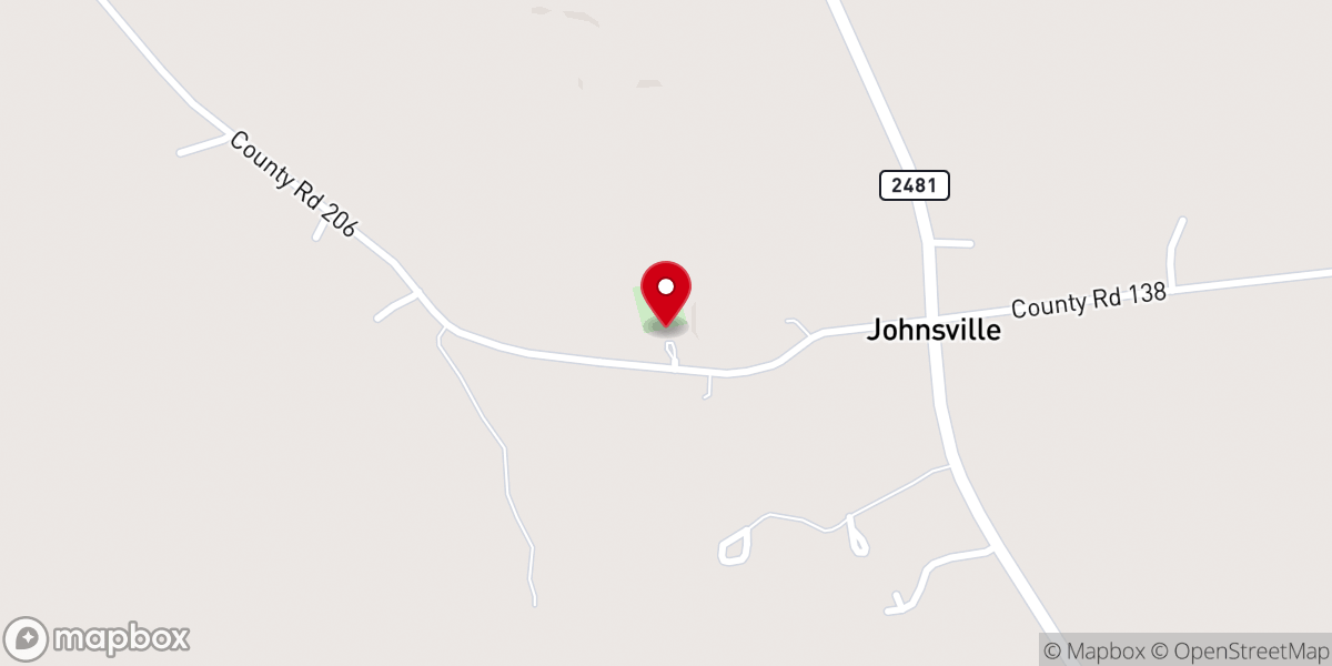 Map showing location of Johnsville Church of Christ