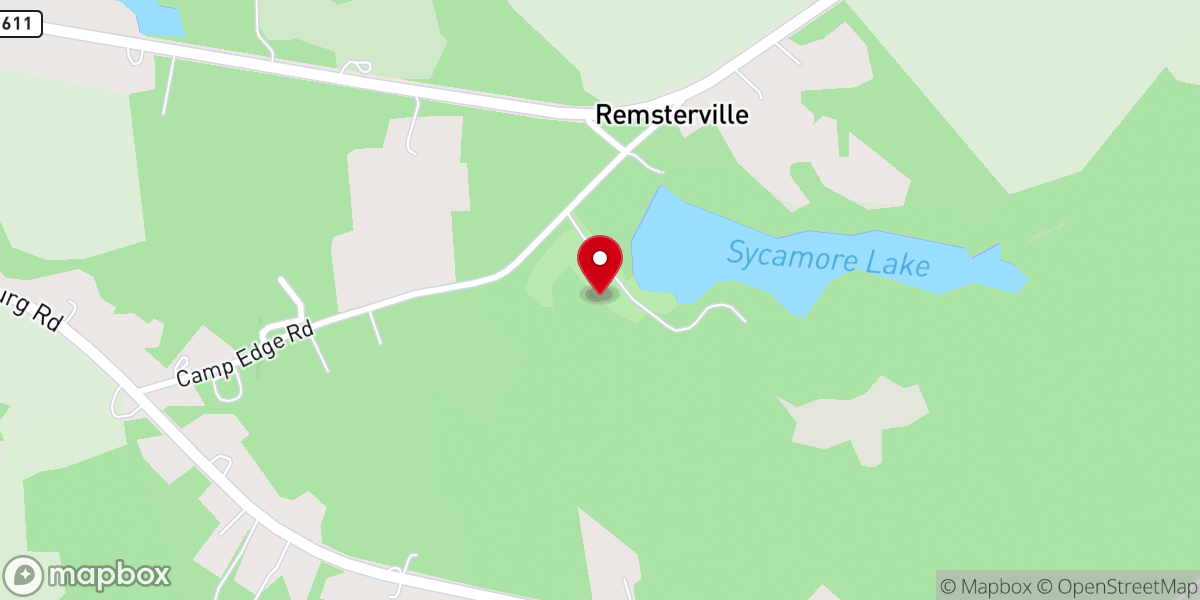 Map showing location of Camp Edge