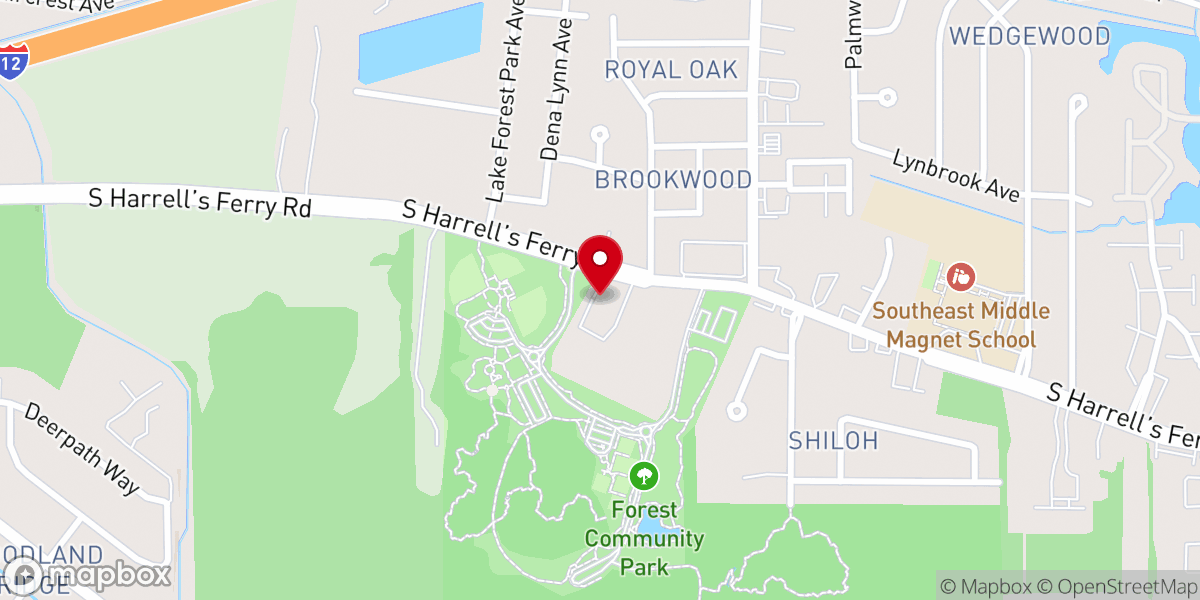 Map showing location of Redeemer Baptist Church