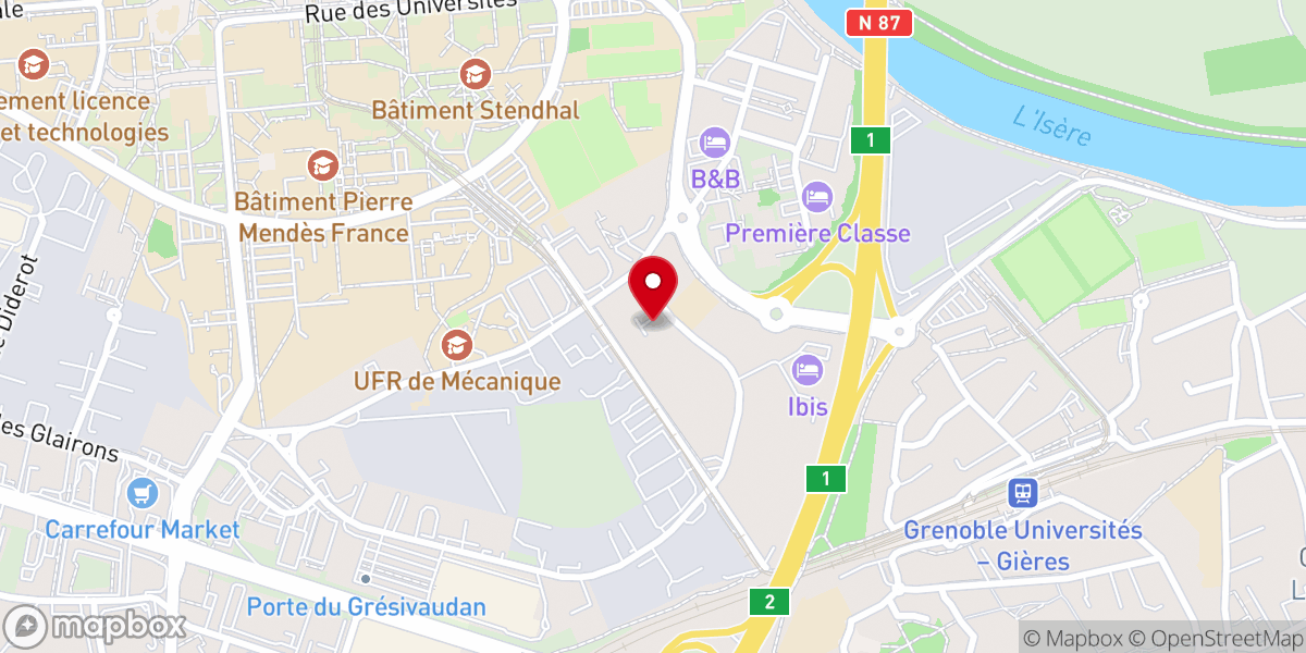 Map showing location of Communauté Missionnaire Chrétienne Internationale (CMCI) - Eglise locale de Grenoble