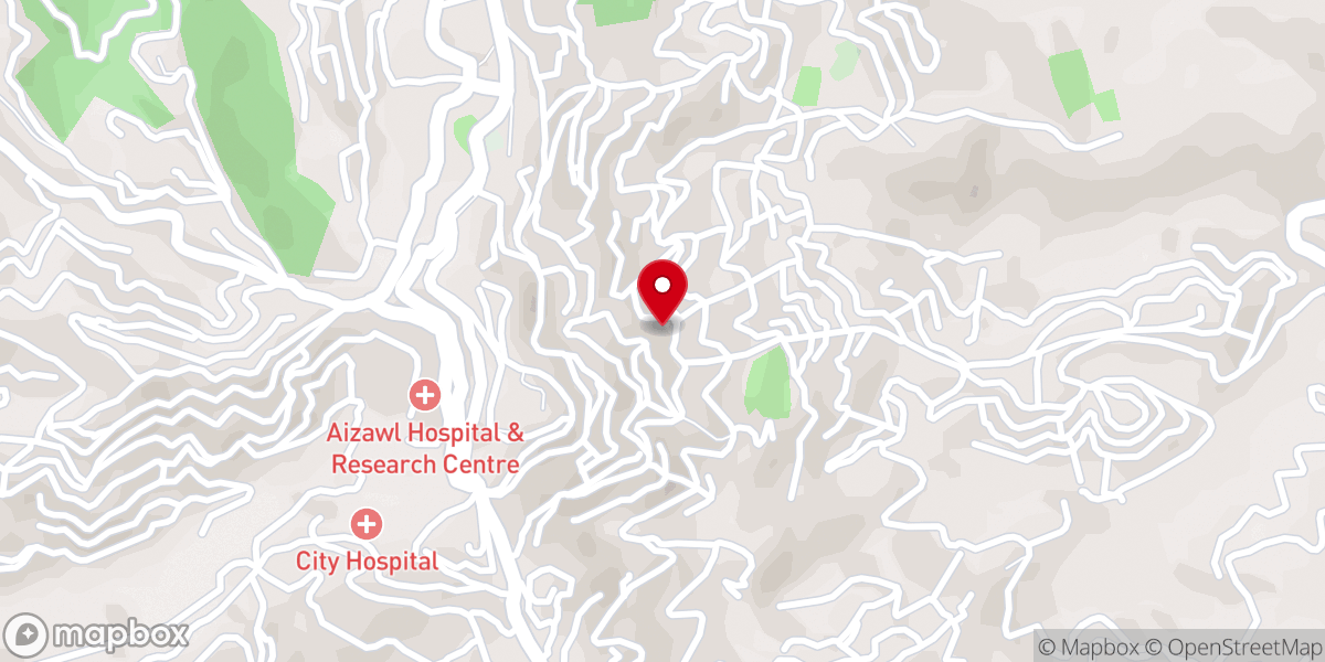 Map showing location of Mizoram Presbyterian Church Synod
