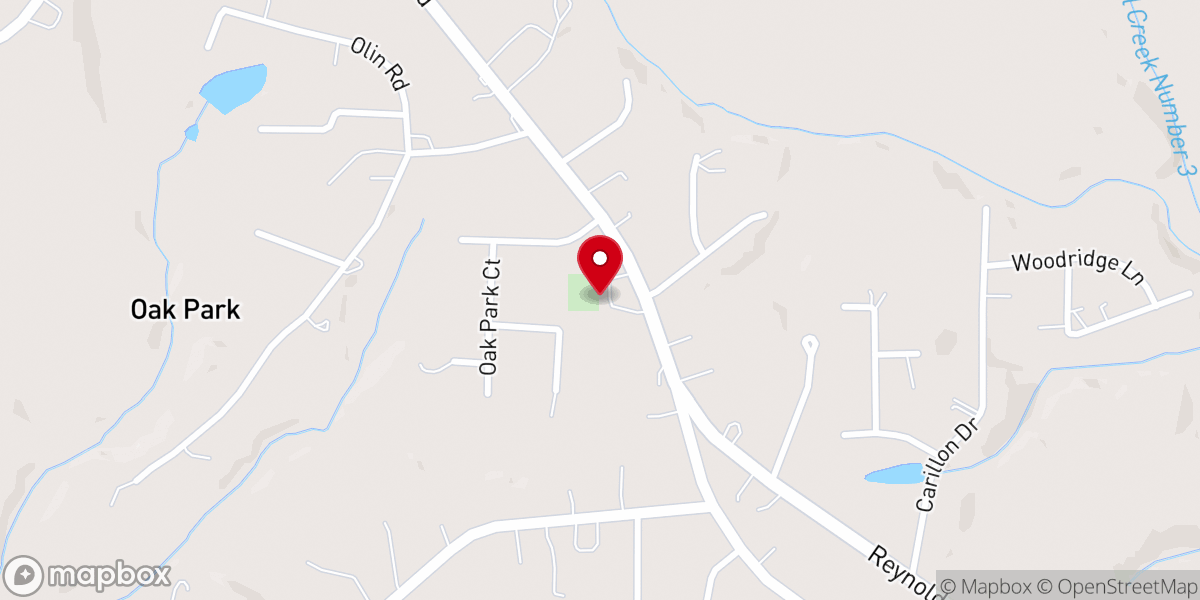 Map showing location of Elm Grove United Methodist Church