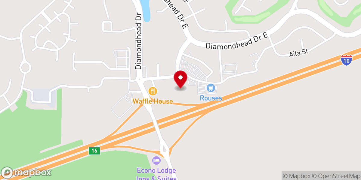 Map showing location of Dan's Poboys and Seafood