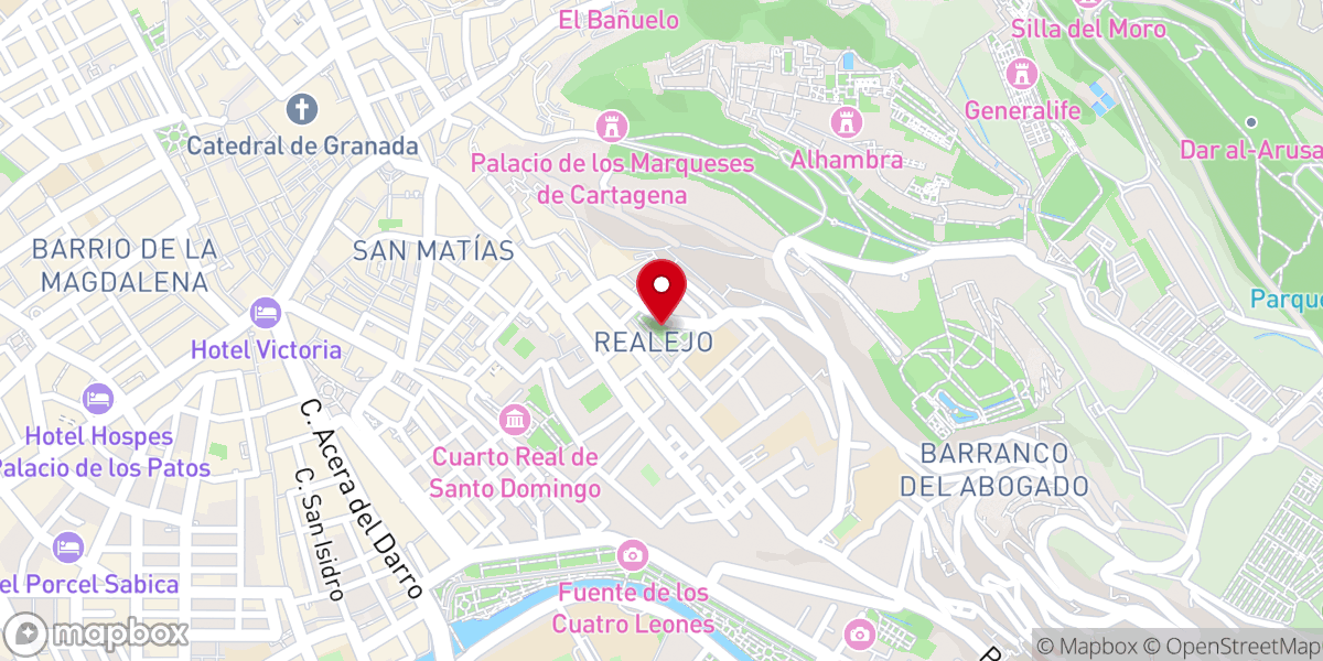 Map showing location of Calle Campo del Príncipe
