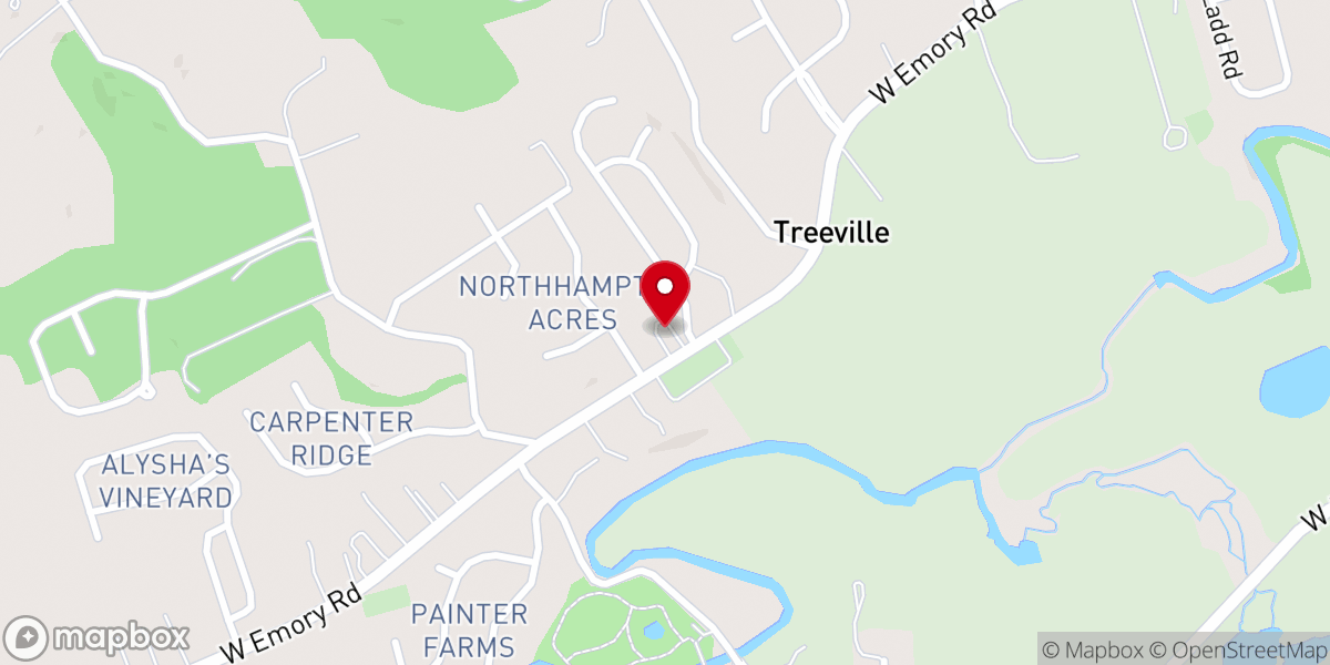 Map showing location of Solid Rock Baptist Church