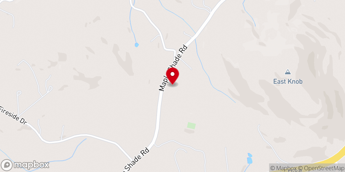 Map showing location of Maple Shade Church