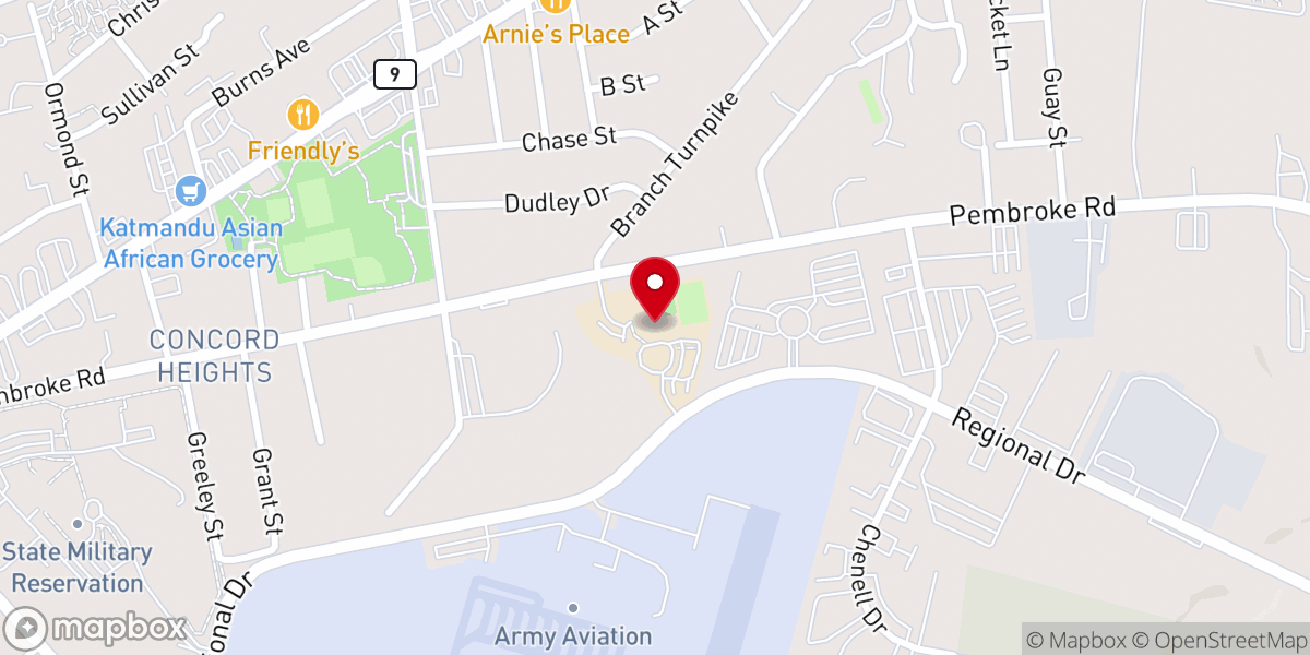 Map showing location of Hope Community Church