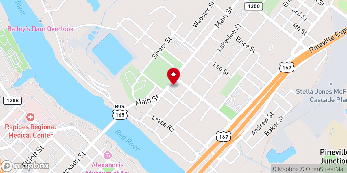 Map showing location of Main Street Baptist Mission
