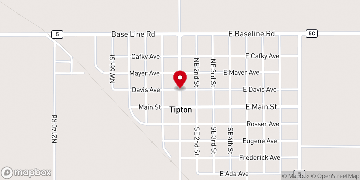 Map showing location of Mt Gilead Baptist Church