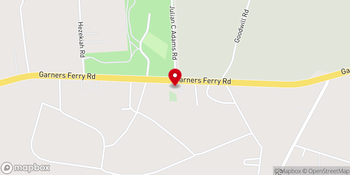Map showing location of Goodwill Baptist Church