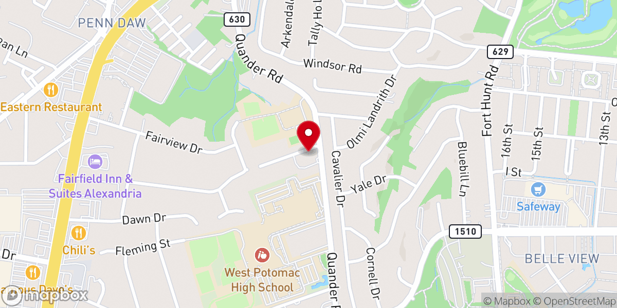 Map showing location of Mt Calvary Baptist Church