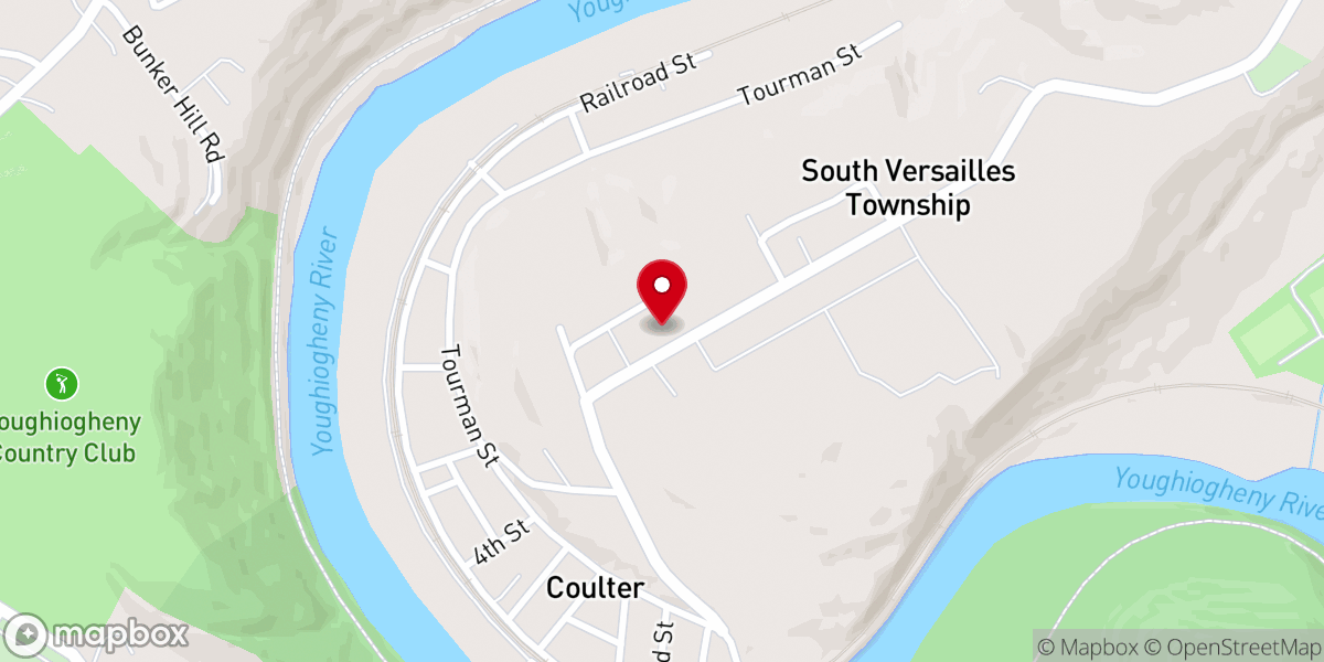 Map showing location of Coulter Road Baptist Church