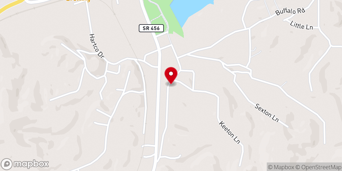 Map showing location of Pentecost Baptist Church