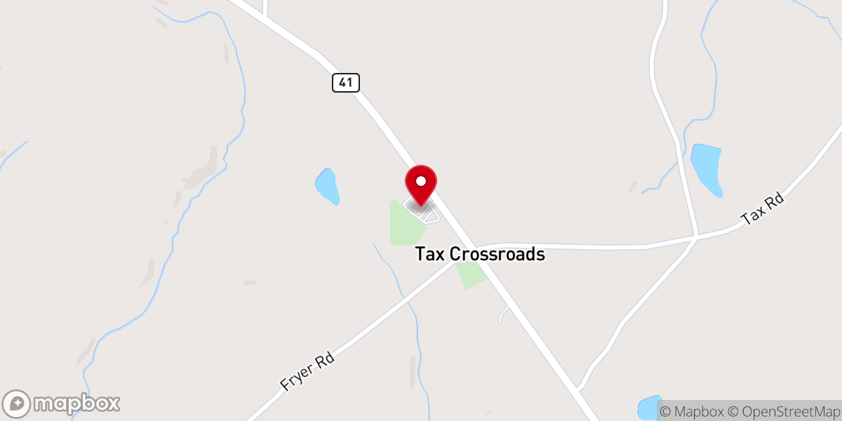 Map showing location of Valley Grove Baptist Church & Life Center