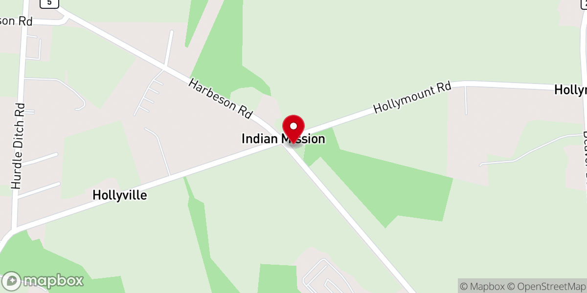 Map showing location of Indian Mission United Methodist