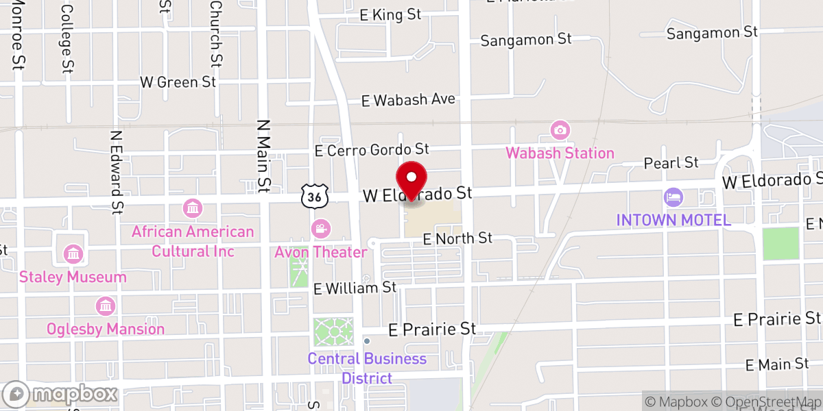 Map showing location of St. Patrick Catholic Church