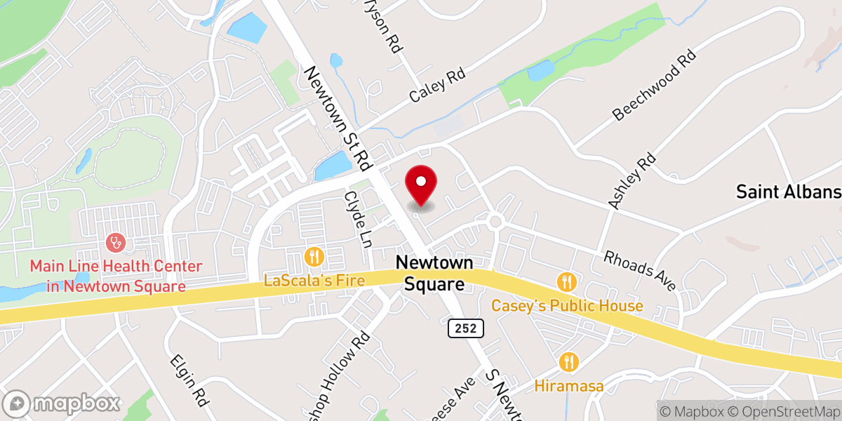Map showing location of St Alban's Episcopal Church