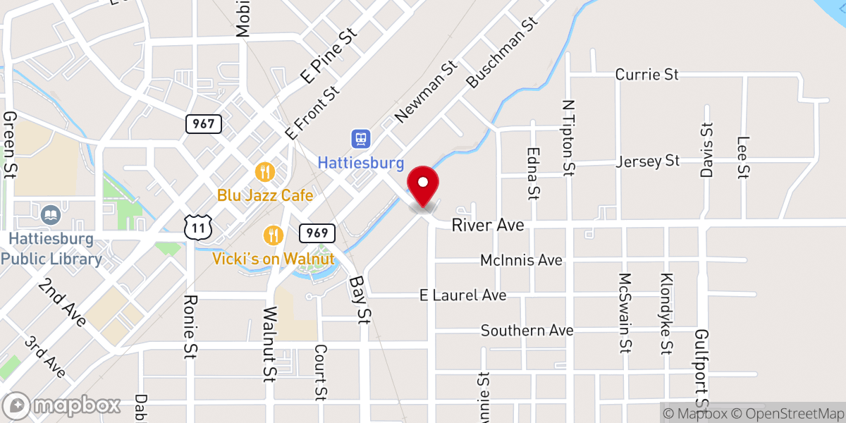 Map showing location of Victory Church