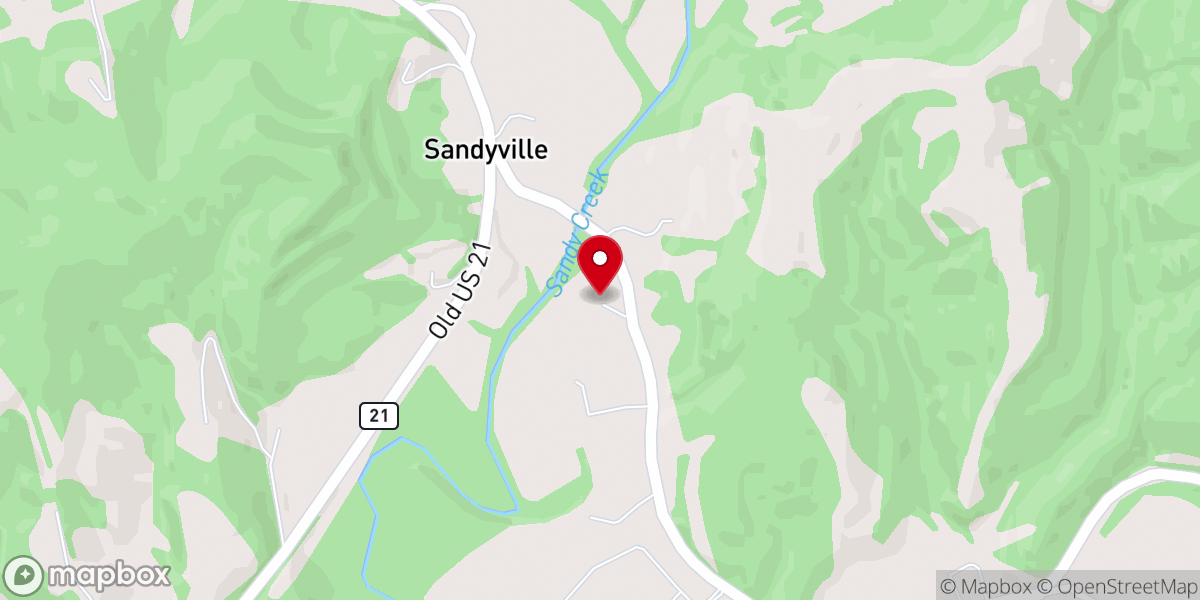 Map showing location of Indepence United Methodist Church
