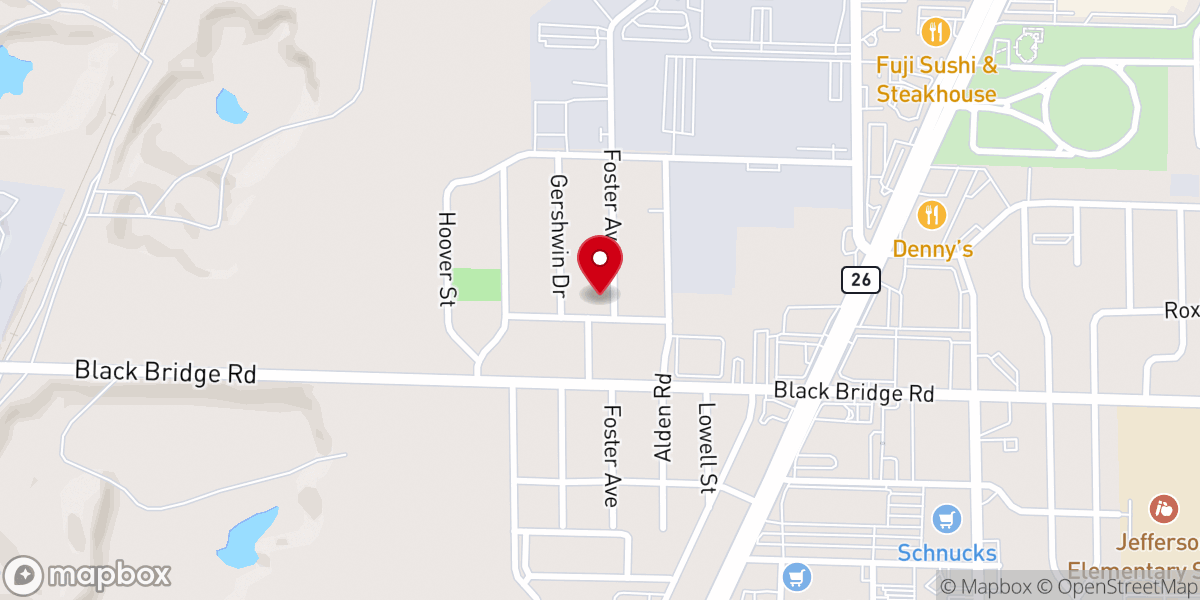 Map showing location of Foundation Bible Church